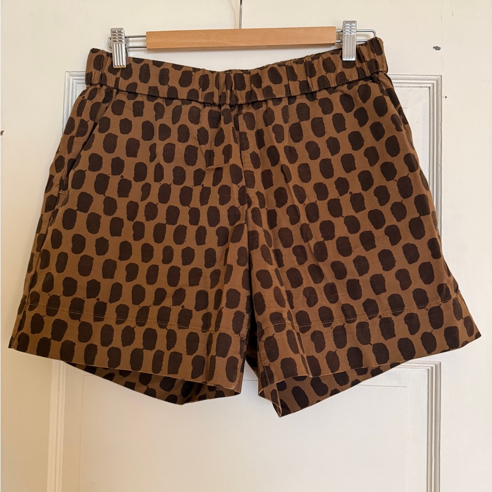 Everlane Brown Printed Cotton Shorts